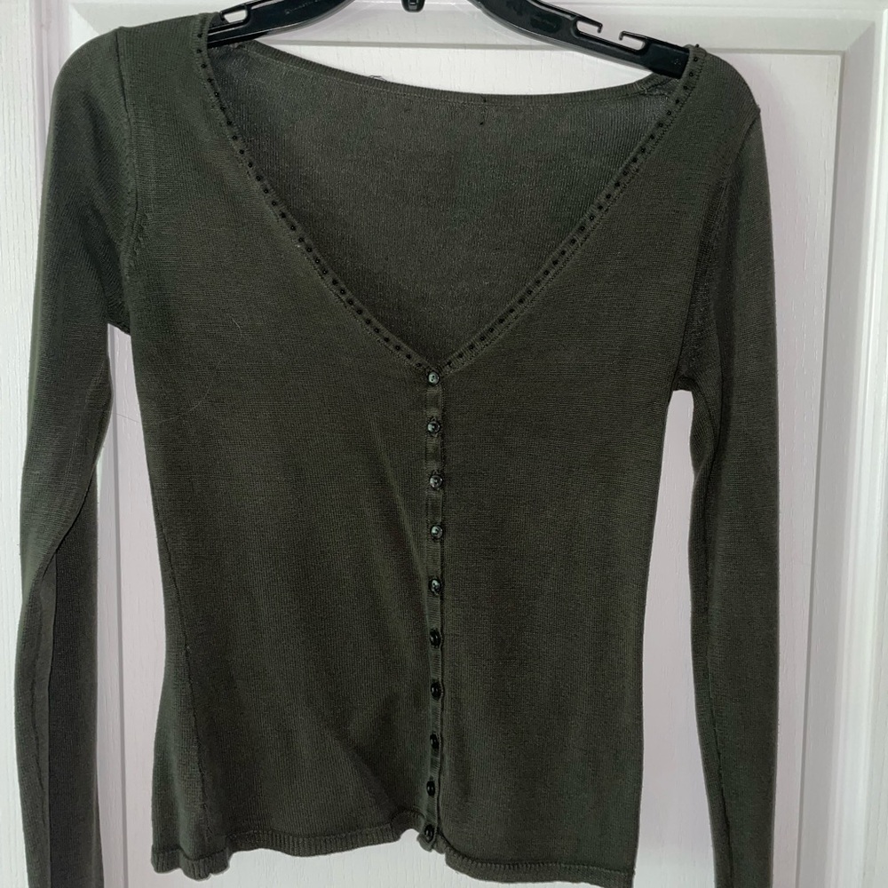 Green v neck